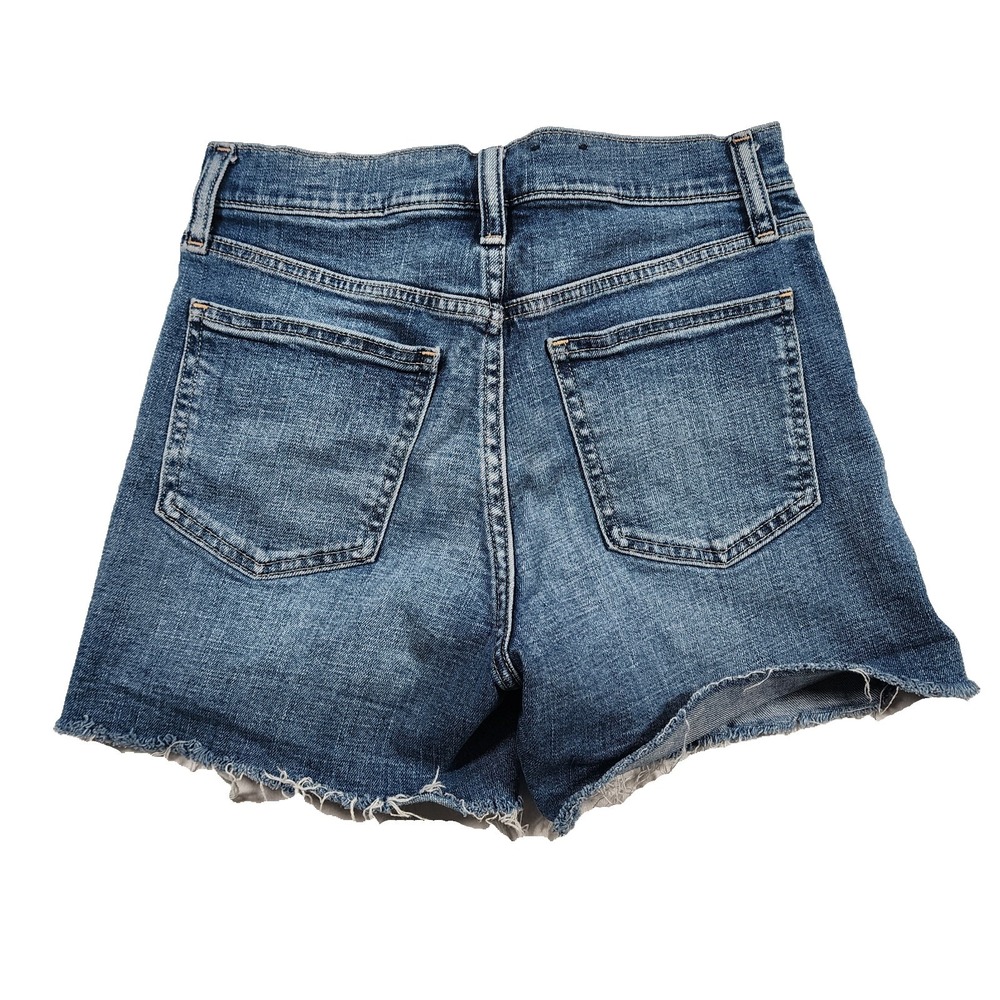 Gap Jeans Shorts Womens 26 / 2 R Denim 4" Short High Rise Cutoff Y2K Chic Boho - Picture 2 of 9